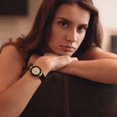 JACQUES DU MANOIR Coupole Classic Swiss Made Analogue White Round Dial Women's Watch- RC.25