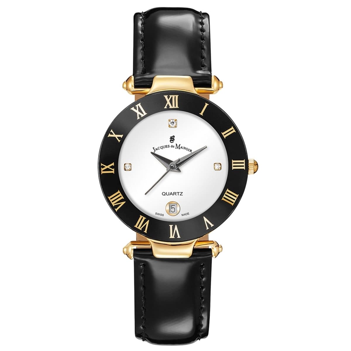 JACQUES DU MANOIR Coupole Classic Swiss Made Analogue White Round Dial Women's Watch- RC.25