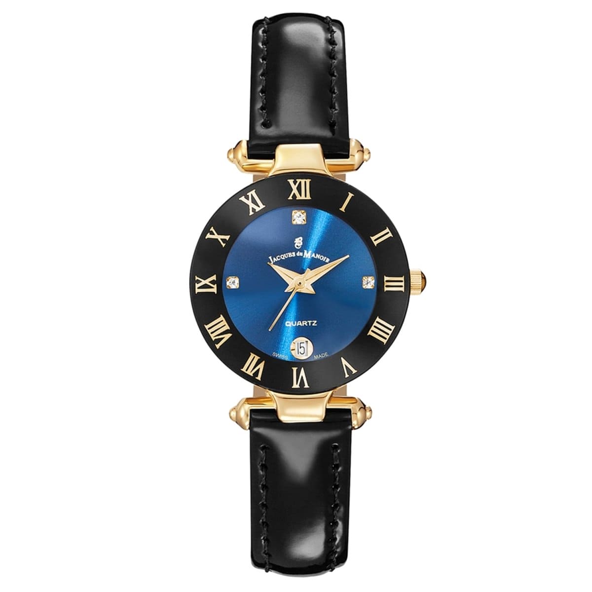 JACQUES DU MANOIR Coupole Classic Swiss Made Analogue Blue Round Dial Women's Watch- RC.38