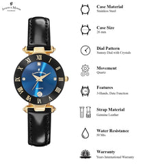 JACQUES DU MANOIR Coupole Classic Swiss Made Analogue Blue Round Dial Women's Watch- RC.38