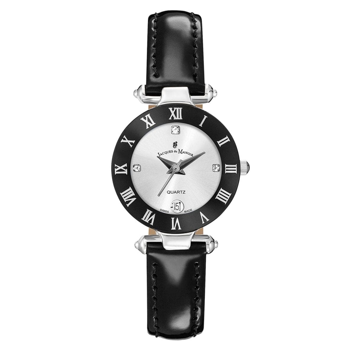 JACQUES DU MANOIR Coupole Classic Swiss Made Analogue Silver Round Dial Women's Watch- RC.42