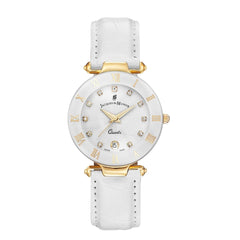 JACQUES DU MANOIR Coupole Fashion Swiss Made Analogue White Round Dial Women's Watch- RC.71