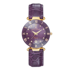 JACQUES DU MANOIR Coupole Fashion Swiss Made Analogue Purple Round Dial Women's Watch- RC.75