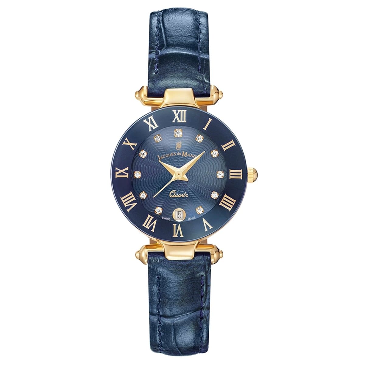 JACQUES DU MANOIR Coupole Fashion Swiss Made Analogue Blue Round Dial Women's Watch- RC.80