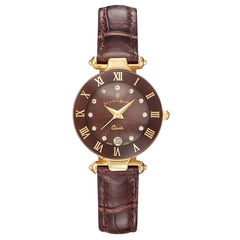 JACQUES DU MANOIR Coupole Fashion Swiss Made Analogue Brown Round Dial Women's Watch- RC.82