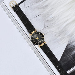 JACQUES DU MANOIR Coupole Fashion Swiss Made Analogue Black Round Dial Women's Watch- RC.88
