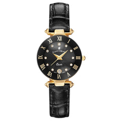 JACQUES DU MANOIR Coupole Fashion Swiss Made Analogue Black Round Dial Women's Watch- RC.88