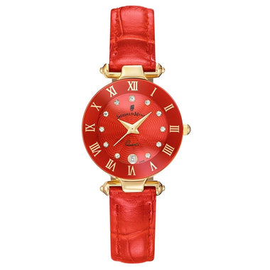 JACQUES DU MANOIR Coupole Fashion Swiss Made Analogue Red Round Dial Women's Watch- RC.94