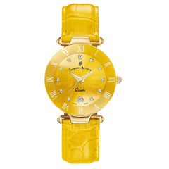 JACQUES DU MANOIR Coupole Fashion Swiss Made Analogue Yellow Round Dial Women's Watch- RC.95