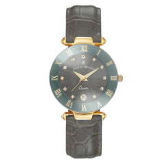 JACQUES DU MANOIR Coupole Fashion Swiss Made Analogue Grey Round Dial Women's Watch- RC.97
