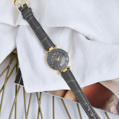 JACQUES DU MANOIR Coupole Fashion Swiss Made Analogue Grey Round Dial Women's Watch- RC.98