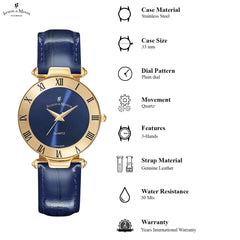 JACQUES DU MANOIR Coupole Classic Swiss Made Analogue Blue Round Dial Women's Watch- RCJ.03