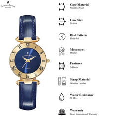 JACQUES DU MANOIR Coupole Classic Swiss Made Analogue Blue Round Dial Women's Watch- RCJ.04