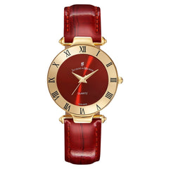 JACQUES DU MANOIR Coupole Classic Swiss Made Analogue Red Round Dial Women's Watch- RCJ.05