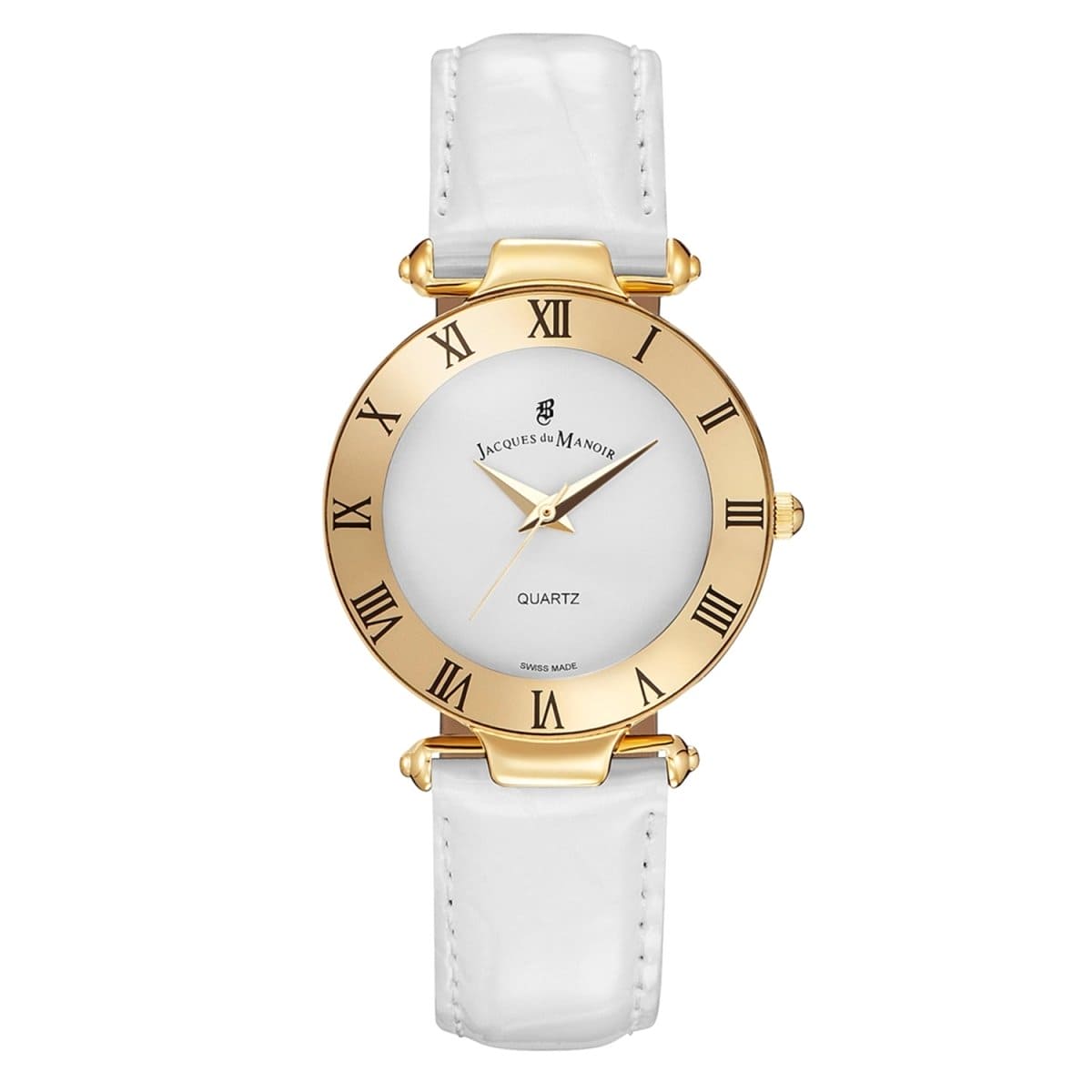 JACQUES DU MANOIR Coupole Classic Swiss Made Analogue White Round Dial Women's Watch- RCJ.09