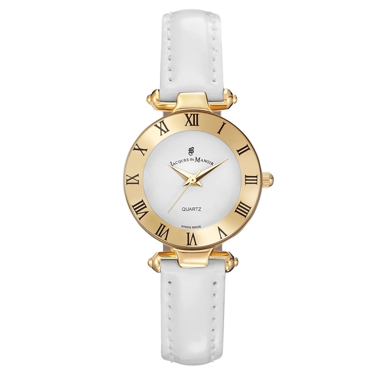 JACQUES DU MANOIR Coupole Classic Swiss Made Analogue White Round Dial Women's Watch- RCJ.10