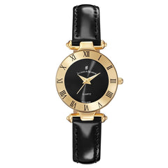 JACQUES DU MANOIR Coupole Classic Swiss Made Analogue Black Round Dial Women's Watch- RCJ.12