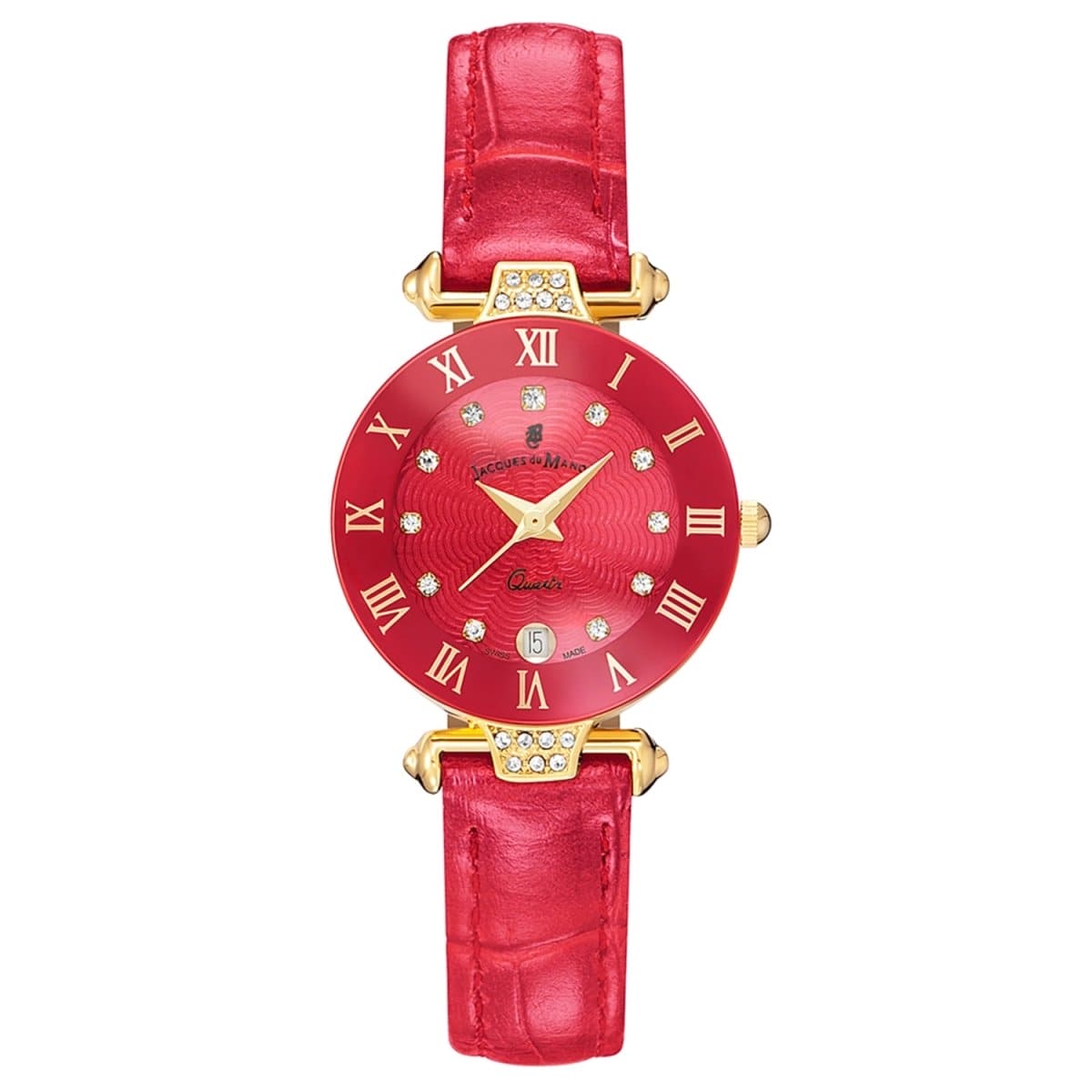 JACQUES DU MANOIR Coupole Fashion Swiss Made Analogue Pink Round Dial Women's Watch- RCP.102