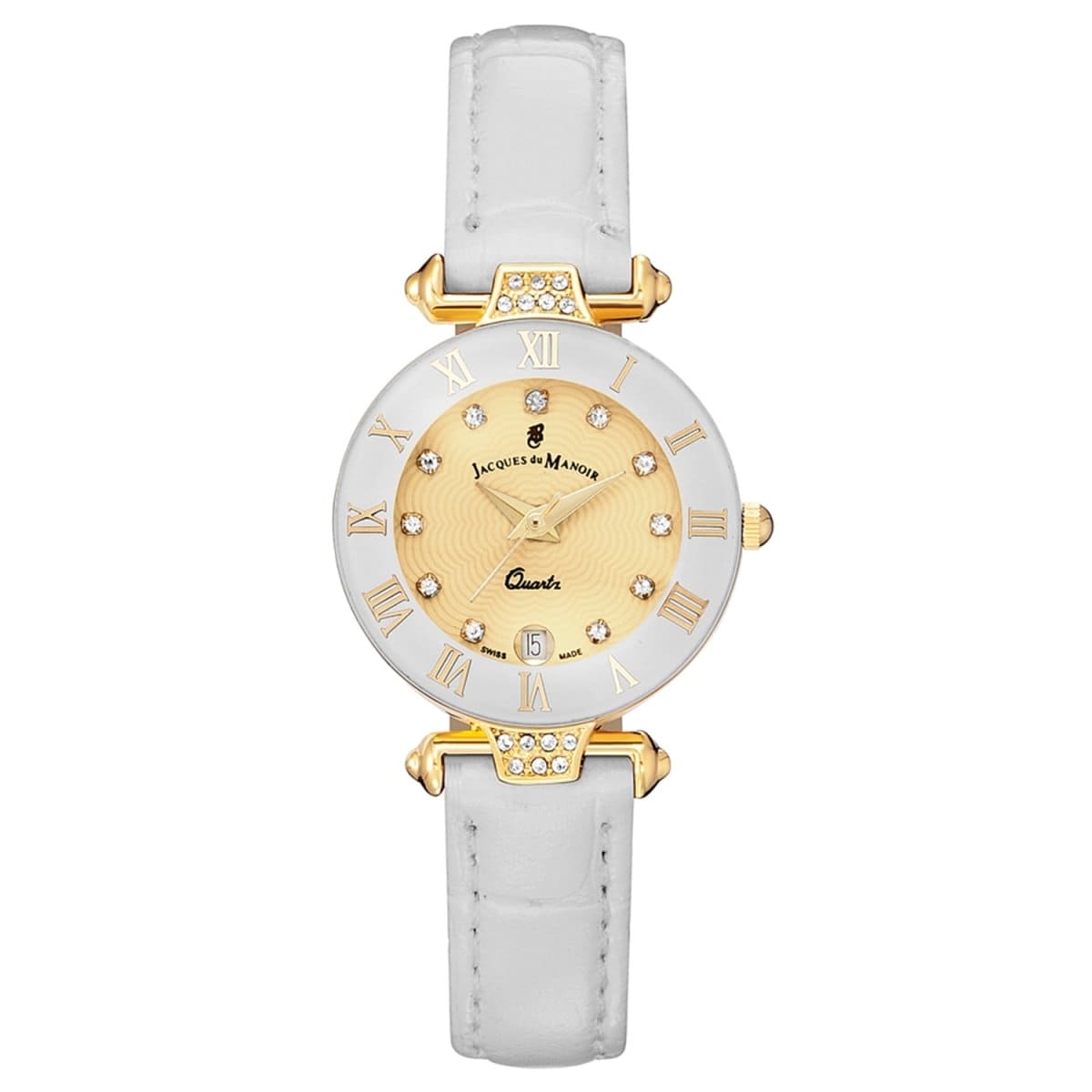 JACQUES DU MANOIR Coupole Fashion Swiss Made Analogue Beige Round Dial Women's Watch- RCP.70