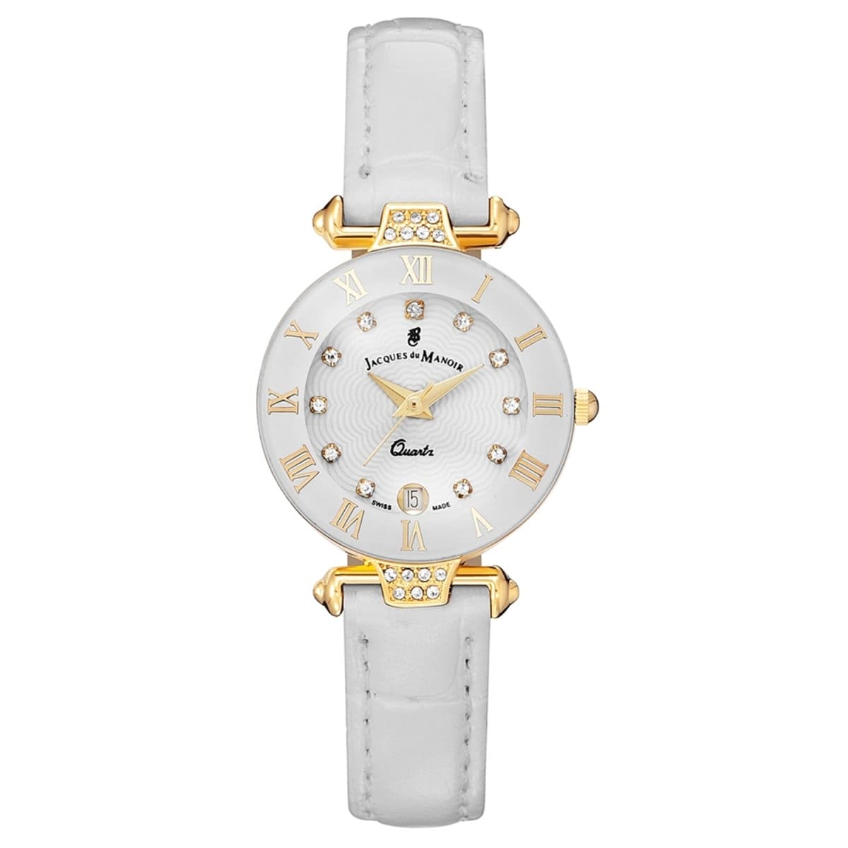 JACQUES DU MANOIR Coupole Fashion Swiss Made Analogue White Round Dial Women's Watch- RCP.72