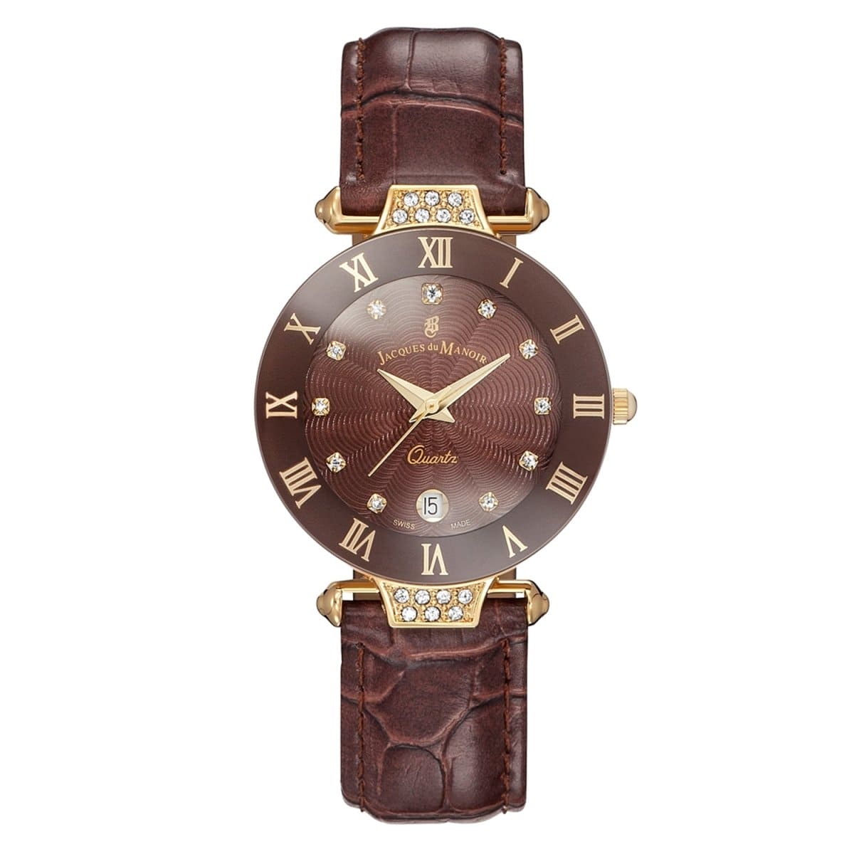 JACQUES DU MANOIR Coupole Fashion Swiss Made Analogue Brown Round Dial Women's Watch- RCP.81