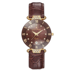 JACQUES DU MANOIR Coupole Fashion Swiss Made Analogue Brown Round Dial Women's Watch- RCP.81