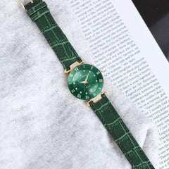 JACQUES DU MANOIR Coupole Fashion Swiss Made Analogue Green Round Dial Women's Watch- RCP.89