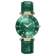 JACQUES DU MANOIR Coupole Fashion Swiss Made Analogue Green Round Dial Women's Watch- RCP.89