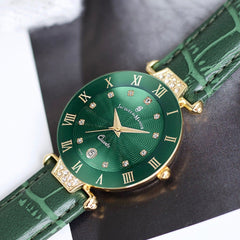 JACQUES DU MANOIR Coupole Fashion Swiss Made Analogue Green Round Dial Women's Watch- RCP.89