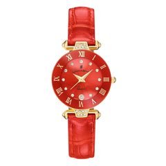 JACQUES DU MANOIR Coupole Fashion Swiss Made Analogue Red Round Dial Women's Watch- RCP.94