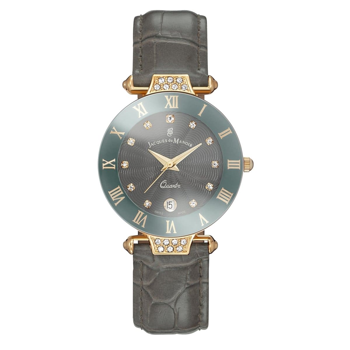 JACQUES DU MANOIR Coupole Fashion Swiss Made Analogue Grey Round Dial Women's Watch- RCP.97
