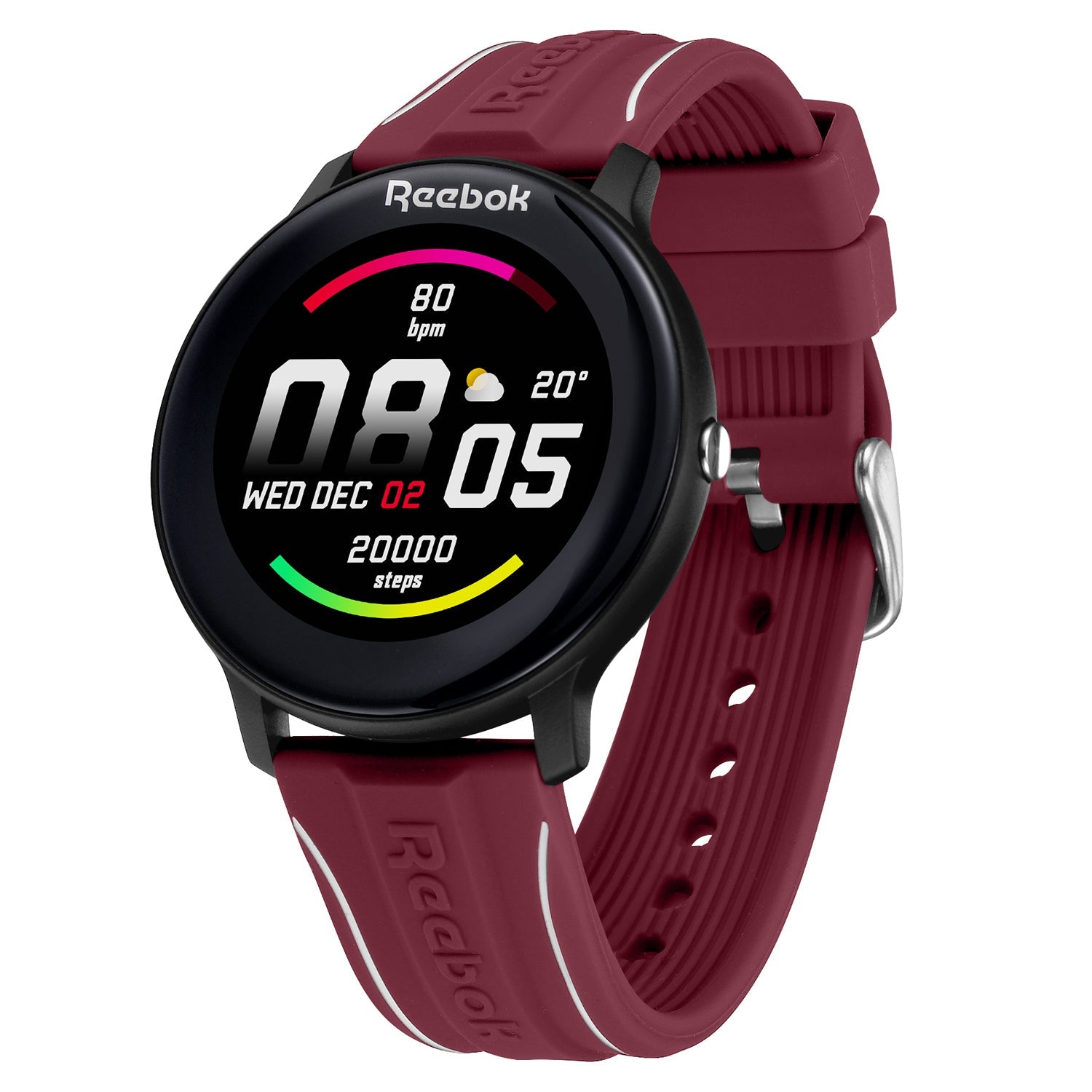 Reebok ActiveFit 1.0 Smartwatch- 1.3" Full-touch HD Display, Complete Health Suite with SpO2 sensor, Dynamic HRM, BP & Sleep Monitor, Durable Spindrop Strap, 15+ Sports Modes & Upto 15 days Battery life-RV-ATF-U0-PBIR-BB