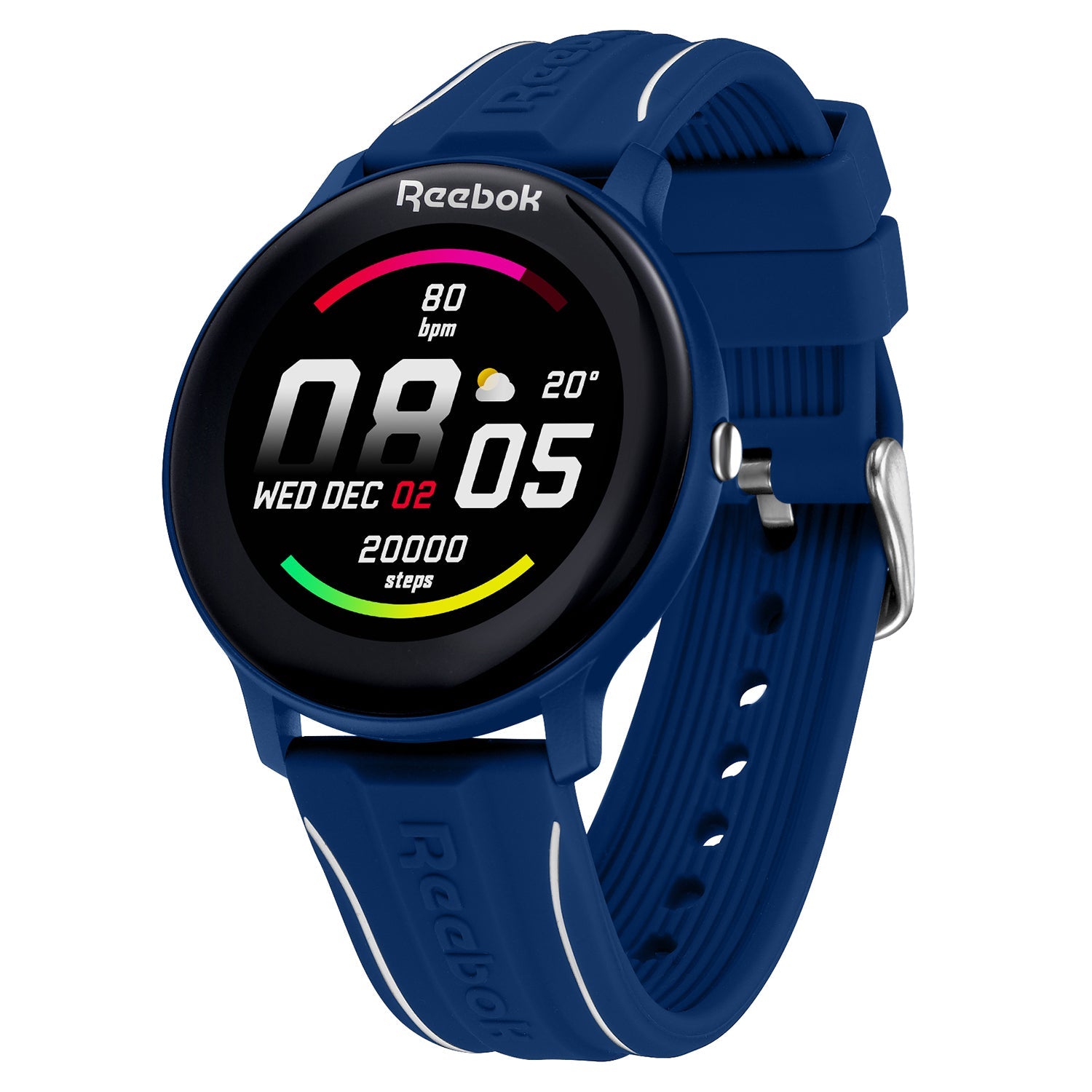 Reebok ActiveFit 1.0 Smartwatch- 1.3" Full-touch HD Display, Complete Health Suite with SpO2 sensor, Dynamic HRM, BP & Sleep Monitor, Durable Spindrop Strap, 15+ Sports Modes & Upto 15 days Battery life-RV-ATF-U0-PNIN-BB