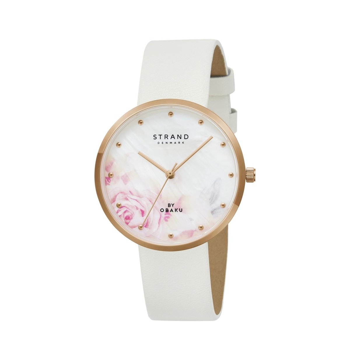 STRAND BY OBAKU Kendall Pearl  Quartz White MOP Round Dial Women's Watch - S700LXVWRW-DK