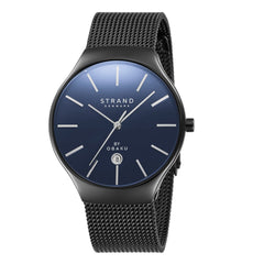 STRAND BY OBAKU Caspian Quartz Blue Round Dial Men's Watch - S701GDBLMB