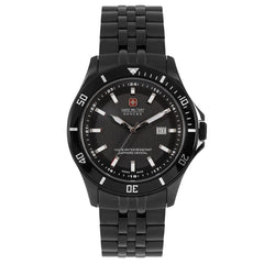 SWISS MILITARY FLAGSHIP Analogue Black Round Dial Men's Watch - SM10100MSBA02.02MA