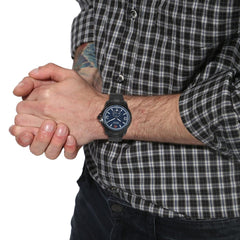 SWISS MILITARY CAPTURE Analogue Blue Round Dial Men's Watch - SM14008JSB.H03MS
