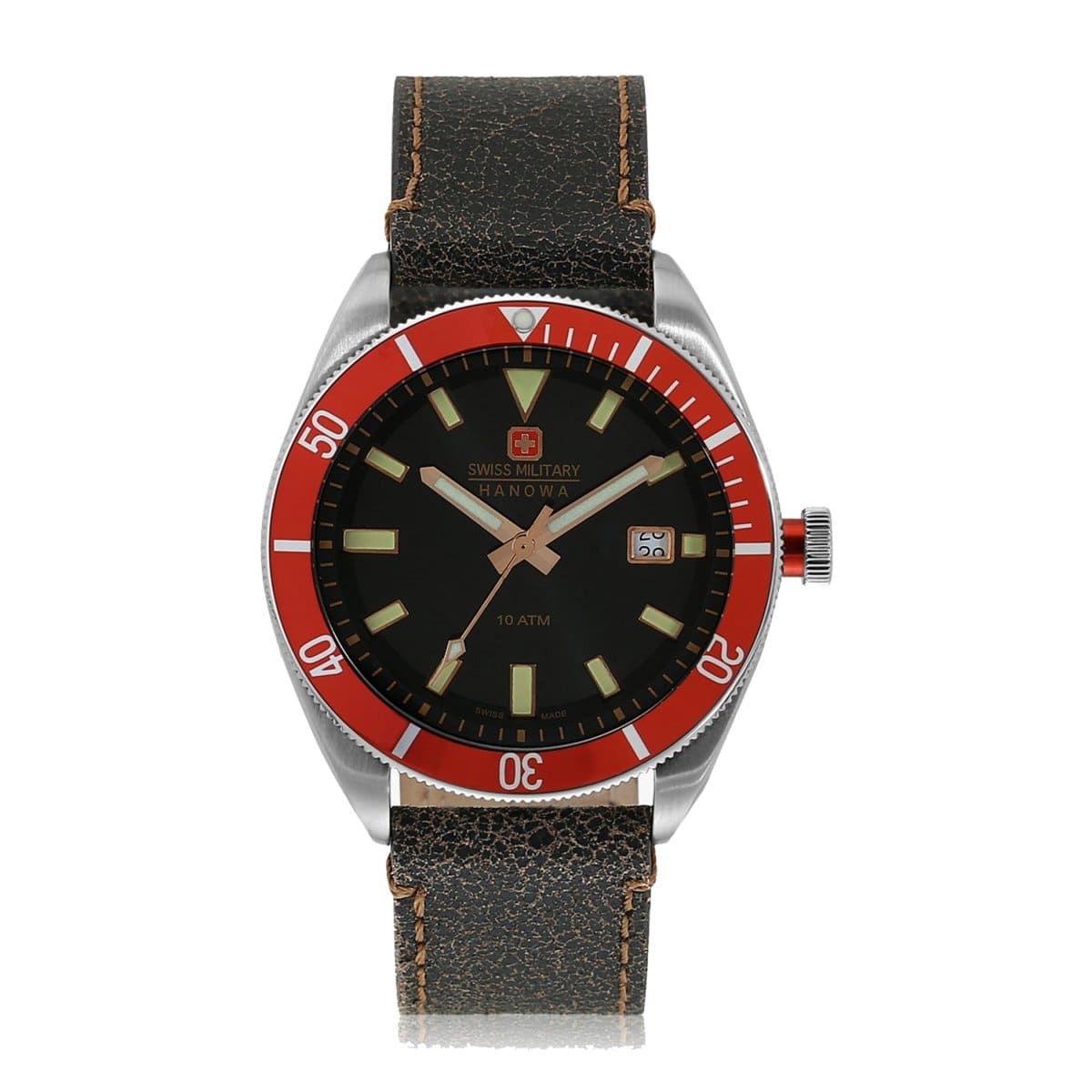 SWISS MILITARY SKIPPER Analogue Black Round Dial Men's Watch - SM14009JSN01BR.H02