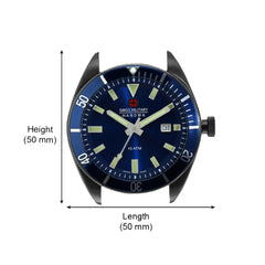 SWISS MILITARY SKIPPER Analogue Blue Round Dial Men's Watch - SM14009JSU03BK.H03