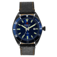 SWISS MILITARY SKIPPER Analogue Blue Round Dial Men's Watch - SM14009JSU03BK.H03