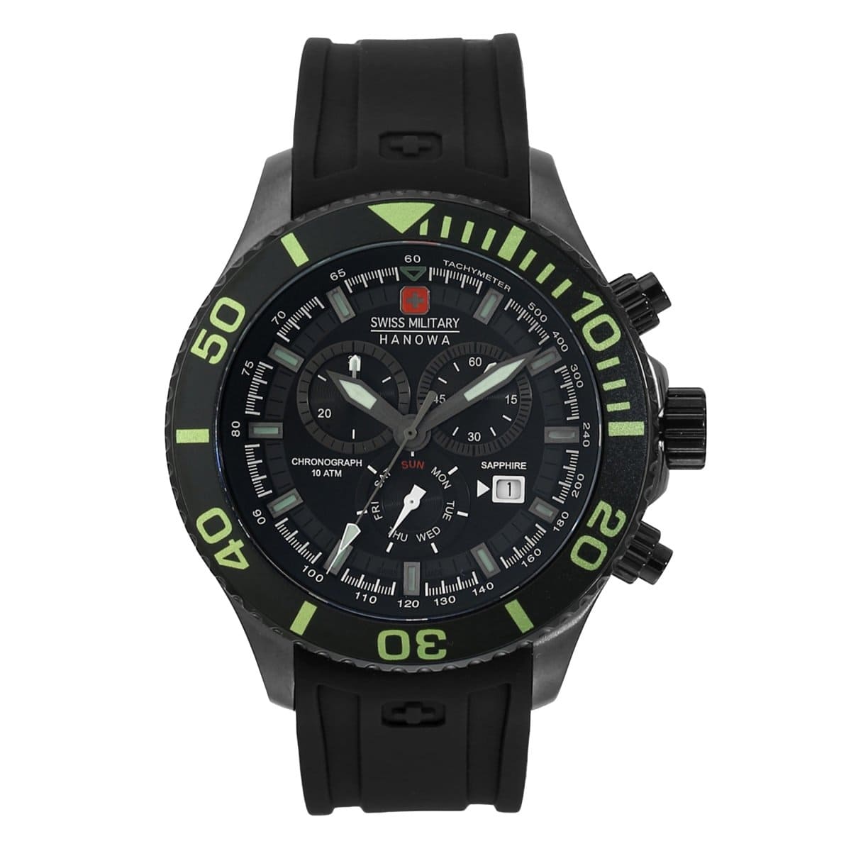 SWISS MILITARY IMMERSION Chronograph Black Round Dial Men's Watch - SM14221XSBBK.H02S