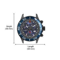 SWISS MILITARY IMMERSION Chronograph Blue Round Dial Men's Watch - SM14221XSUB.H03MS