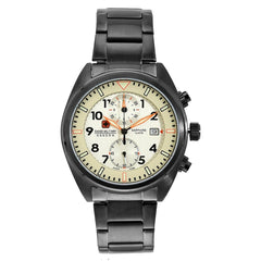 SWISS MILITARY AIRBORNE Chronograph Cream Round Dial Men's Watch - SM14222JSU.H11MS