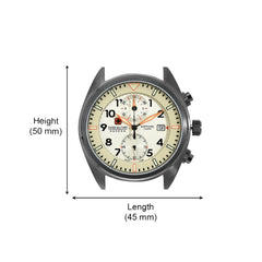 SWISS MILITARY AIRBORNE Chronograph Cream Round Dial Men's Watch - SM14222JSU.H11MS