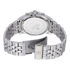 SWISS MILITARY FLAGSHIP Chronograph Silver Round Dial Men's Watch - SM14286MSN.H04MSGS
