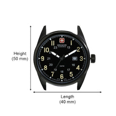 SWISS MILITARY AERONAUTICA Analogue Black Round Dial Men's Watch - SM14390JSBDB.H02A