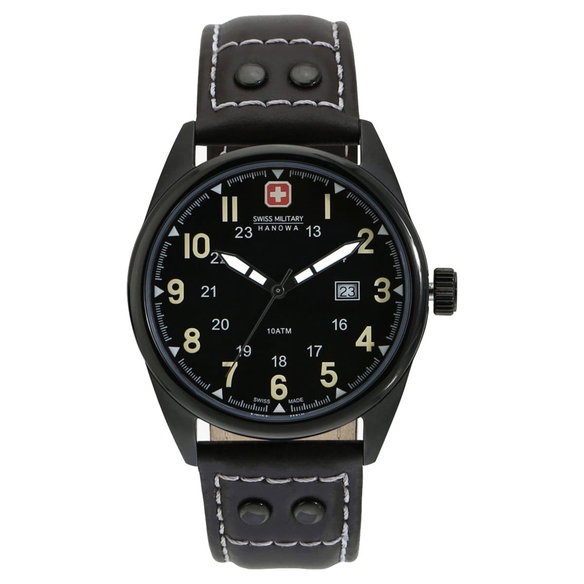 SWISS MILITARY AERONAUTICA Analogue Black Round Dial Men's Watch - SM14390JSBDB.H02A