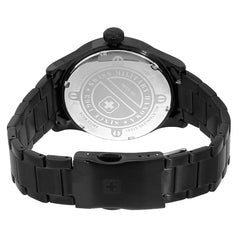 SWISS MILITARY ADMIRAL Analogue Black Round Dial Men's Watch - SM14391JSB.H02M