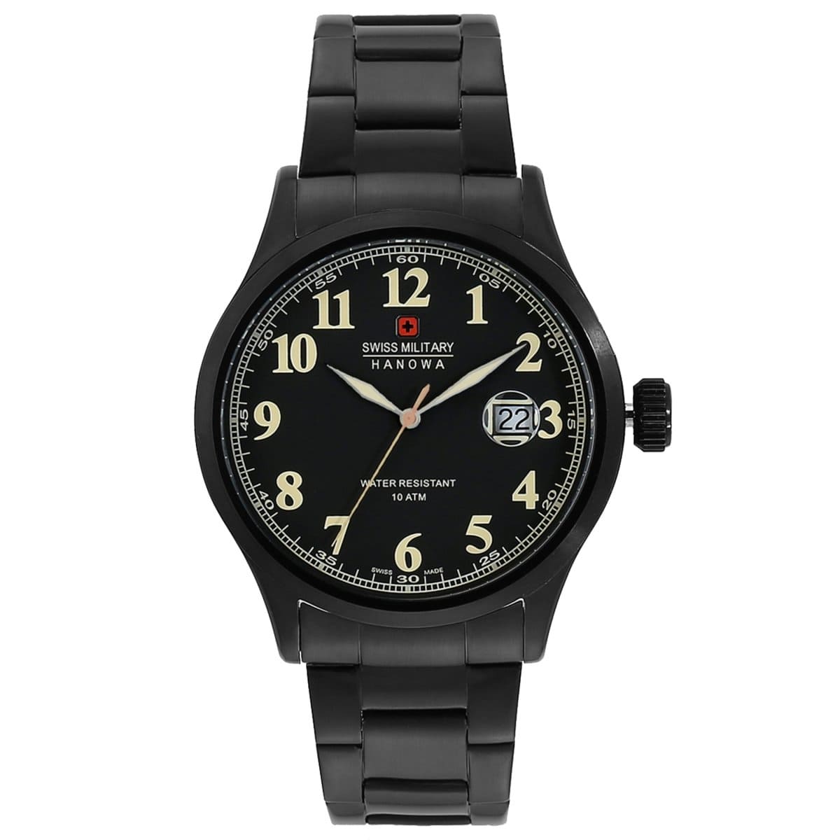 SWISS MILITARY ADMIRAL Analogue Black Round Dial Men's Watch - SM14391JSB.H02M