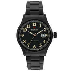 SWISS MILITARY ADMIRAL Analogue Black Round Dial Men's Watch - SM14391JSB.H02M